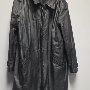 Worthington Classic Black Leather Coat